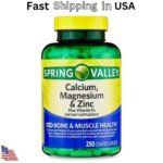 Spring Valley Calcium, Magnesium & Zinc Plus Vitamin D3 Coated Caplets, 250 Coun