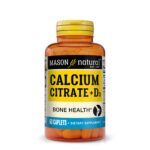 Mason Natural Calcium Citrate plus Vitamin D3 Strengthens Muscle Function 60caps