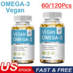 60/120PCS Omega 3 Oil Capsules 3x Strength 1200mg EPA & DHA, Highest Potency