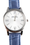 Folli Follie Match Point Embossed Leather Wristwatch Blue Silver