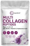 Multi Collagen Protein Powder, 2 Pounds – Type I,II,III,V,X with Biotin 10000mcg