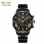 Waterproof Men Watch Stainless Steel Quartz Luminous Classic Wristwatch Business