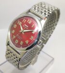 Hmt Pilot Winding Men Red dial Steel watch working order Parashock Awesome