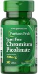 Puritan’s Pride Chromium Picolinate 200 mcg Yeast Free – 100 Tablets