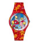 Swatch X Simpsons Christmas Red New IN HAND SHIP FAST