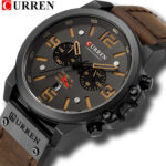 CURREN Men’s Chronograph Watches Leather Analog Date Quartz Sports Wrist Watch