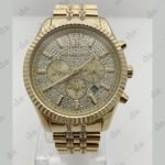 Michael Kors MK8579 Pavé Crystal Lexington Gold Bracelet Chronograph Men’s Watch