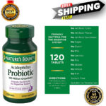 120 Tabl Probiotics 100 Million CFU Potency for Healthy Digestive Immune Health