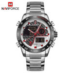 NAVIFORCE Men Watch Luxury Steel Digital Watches Big Dial Male Sports Watches