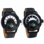 Men’s Outdoor Sports Army Military Compass Round Quartz Analog Wrist Watch