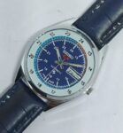 Seiko5 Automatic Caliber-6309 17jewel Day&date Blue Dial Japan Made Wrist Watch