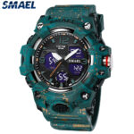 SMAEL Men Quartz Watches Digital Wristwatch LED Stopwatch Big Case Sport Watch