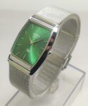 Seiko Quartz Super Slim Men Stainless Steel Roman Green Dial Japan Made Awesome