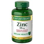 Nature’s Bounty Zinc 50 mg 400 Caplets Support Immume System EXP 05/2026