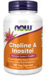 NOW Foods Choline & Inositol 500 mg 100 Veg Caps Fatty Acid Metabolism 09/2026EX