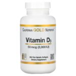 Vitamin D3, 50 mcg (2,000 IU), 360 Fish Gelatin Softgels