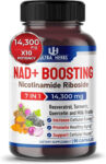 NAD+ Boosting Supplement 14,300 Mg NR with Resveratrol Quercetin Milk Thistle –