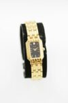 Pulsar Watch Womens Stainless Gold Steel Water Resistant Black Battery Quartz