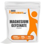 BulkSupplements Magnesium Glycinate Powder 250g – 2.2g Per Serving