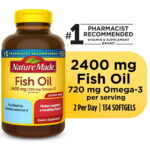 Nature Made Fish Oil 2400mg Omega 3 Fish Oil Supplements 134 Softgels