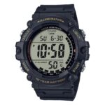 Casio AE1500WHX-1AV, Chronograph Watch, Black Resin Band, Alarm, Illuminator