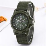 Mens Outdoor Sport Army Quartz Analog Wrist Watch Nylon Band