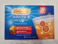 90 Emergen-C Immune + Plus SUPER ORANGE Raspberry Immune Support ZINC Vitamin D