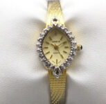 Vintage Geneve Watch Women Gold Tone 17mm Cocktail New Battery 6″