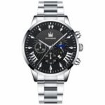 Men Watch Stainless Steel Waterproof Quartz Luminous Classic Wristwatch Business