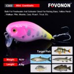 FOVONON  Float  Crankbaits Wobbler Deep Fishing Lure C Crankbait  Jerkbait Bait Perch Pesca Mini Wobblers Fishing Lures