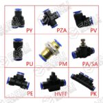 Pneumatic Fittings PY/PU/PV/PE/SA Water Pipes and Tube connectors direct thrust 4 to 16mm/ PK plastic  hose quick couplings