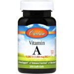 Carlson Vitamin A 10,000 Iu (3,000 mcg Rae) 250 Sgels