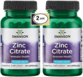 2 Pack Premium ZINC Citrate 30mg 120Caps (2×60) Immune Health Optimum Absorption