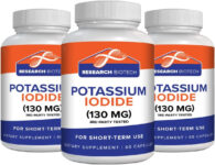 3 Pack Potassium + Iodide Supplement Tablets Pills 130mg – 180 Capsules NEW US!!