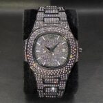 Men’s Ice Out Watch Stainless Steel Waterproof Luxury Diamond Fashion Gift NEW