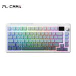 FL·ESPORTS CMK75 Three-Mode Full-Key Hot Swap 871Key 2.4G Wireless Bluetooth Wired Mechanical Keyboard PBT Keycap