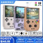 ANBERNIC RG405V Handheld Game Console 4’’ IPS Touch Screen Android 12 Unisoc Tiger T618 64-bit Game Player 5500mAh OTA Update