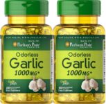 2 Pack Garlic Extract Odorless 1000 mg 200 Softgels (2×100) Cholesterol Health