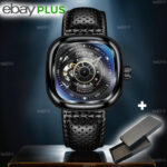 Automatic Men Wristwatch Men’s Watch Wrist Mechanical Stainless Steel Black