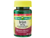 Spring Valley Iron 65 Mg, 200 Ct Total Tablets Pills Tablet Free shipping