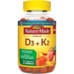 Nature Made Vitamin D3 + K2 Gummies – Peach 50 Gummies