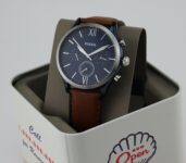 NEW AUTHENTIC FOSSIL FENMORE MIDSIZE CHRONOGRAPH BLUE BROWN BQ2402 MEN’S WATCH