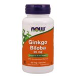 NOW Foods Ginkgo Biloba, 60 mg, 60 Veg Capsules