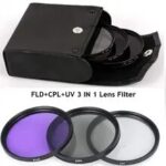 49MM 52MM 55MM 58MM 62MM 67MM 72MM 77MM 3 in 1 Lens Filter Set with Bag UV+CPL+FLD for Cannon for Nikon for Sony Camera Lens