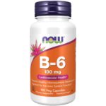 NOW Foods B-6 100 mg, 100 Veg Capsules