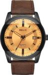 Relic by Fossil Men’s  ZR12229A Metal and Leather Casual Watch Men’s