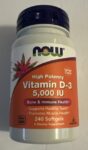 NOW FOODS Vitamin D-3 5000 IU – 240 Softgels