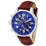 Invicta Men’s Watch Force Chronograph Blue Dial Brown Leather Strap Lefty 3328