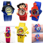 Kids Boys Girls Children Super Hero Snap On Slap Watch Quartz Analogue Watches