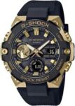 New Casio G-Shock GSTB400GB-1A9 G-Steel Black and Gold Resin Case Black Band